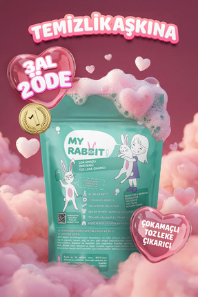 My Rabbit! Çamaşır Ve Yüzey Için Çok Amaçlı Oksijenli Toz Leke Çıkarıcı ve be...