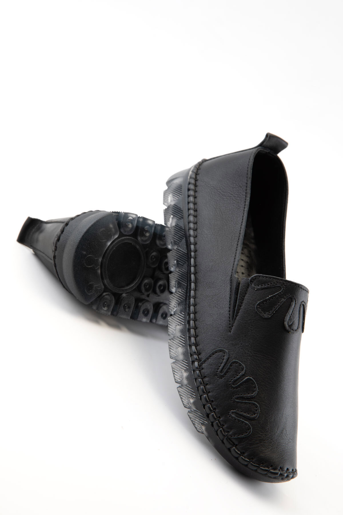 SOHO  Siyah Hakiki Deri Kadın Loafer Ayakkabı 21366 - Görsel 4