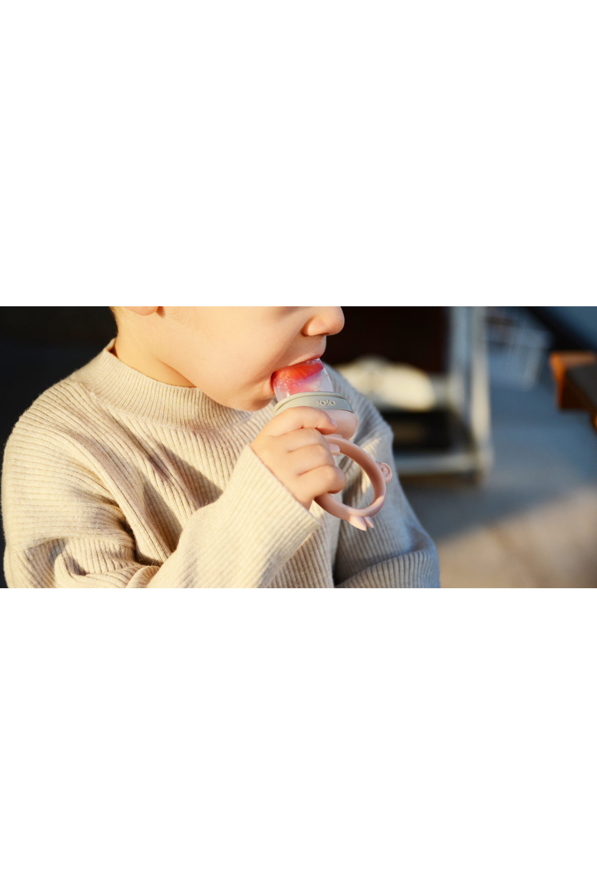 OiOi Meyve & Sebze Alıştırıcı Püre - Pinky Pink/Powder Grey fotoğrafı 3 (önizleme)