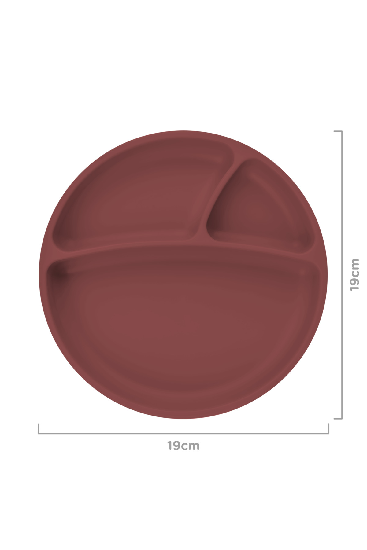 OiOi 3'lü Beslenme Seti (tabak+kaşık+mama Önlüğü) Bordo fotoğrafı 4 (önizleme)