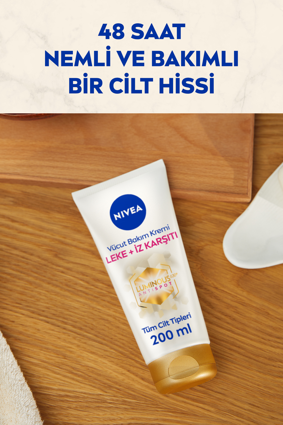 Luminous630 Leke Iz Karşıtı Vücut Kremi 200ml Ve Cocoa Butter Nemlendirici Krem 400ml,çanta Hediyeli — SET.NVE.1110 — تصویر 2 از 6