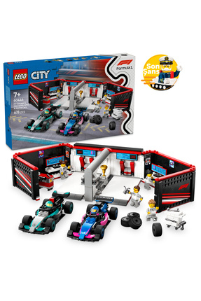 LEGO ® City F1® Garajı ve Mercedes-AMG ve Alpine Arabaları 60444 - 7+ Yaratıc...