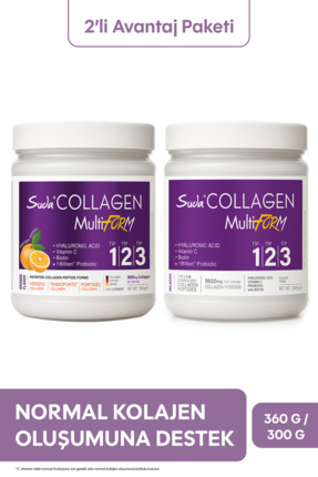 Suda Collagen MULTIFORM AROMASIZ 300 G & PORTAKALLI 360 G