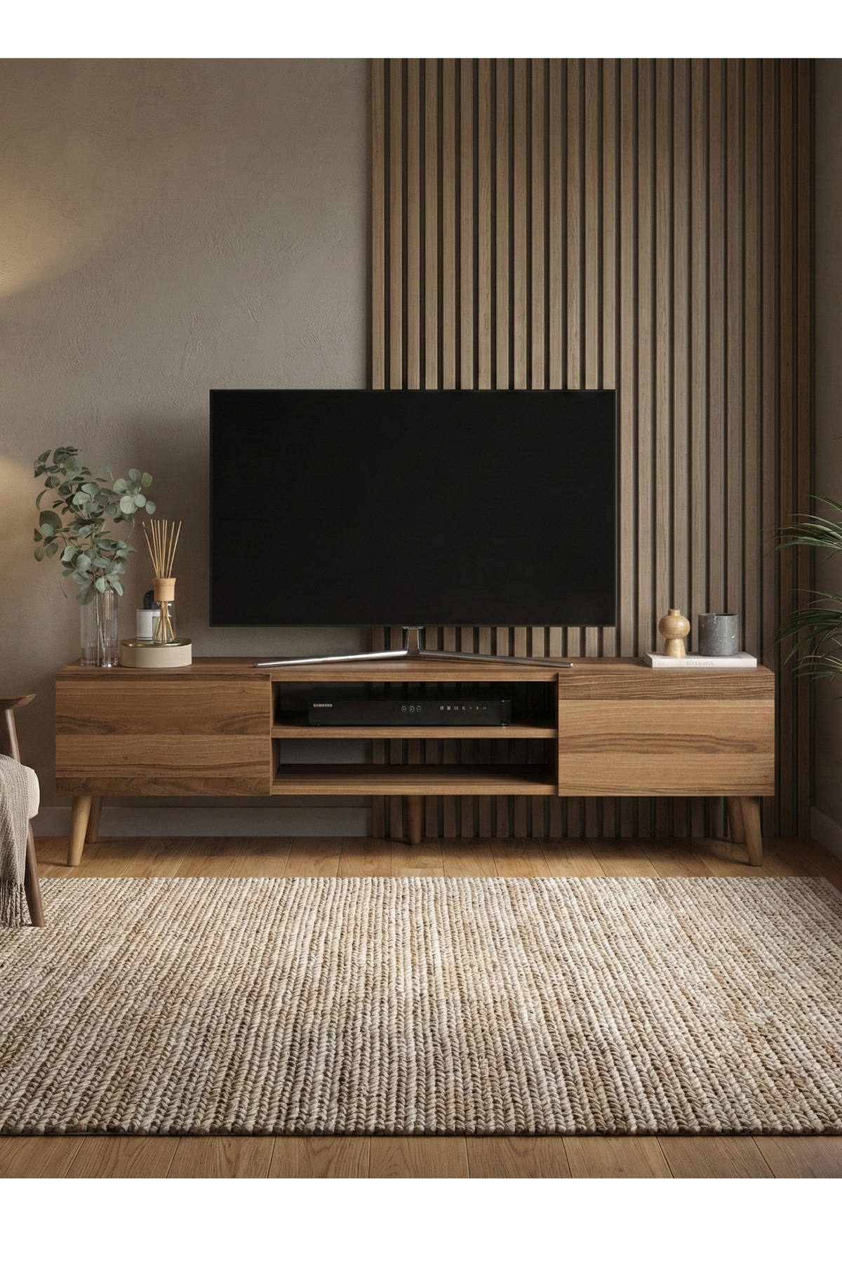 Plane TV Unit 150cm - Walnut