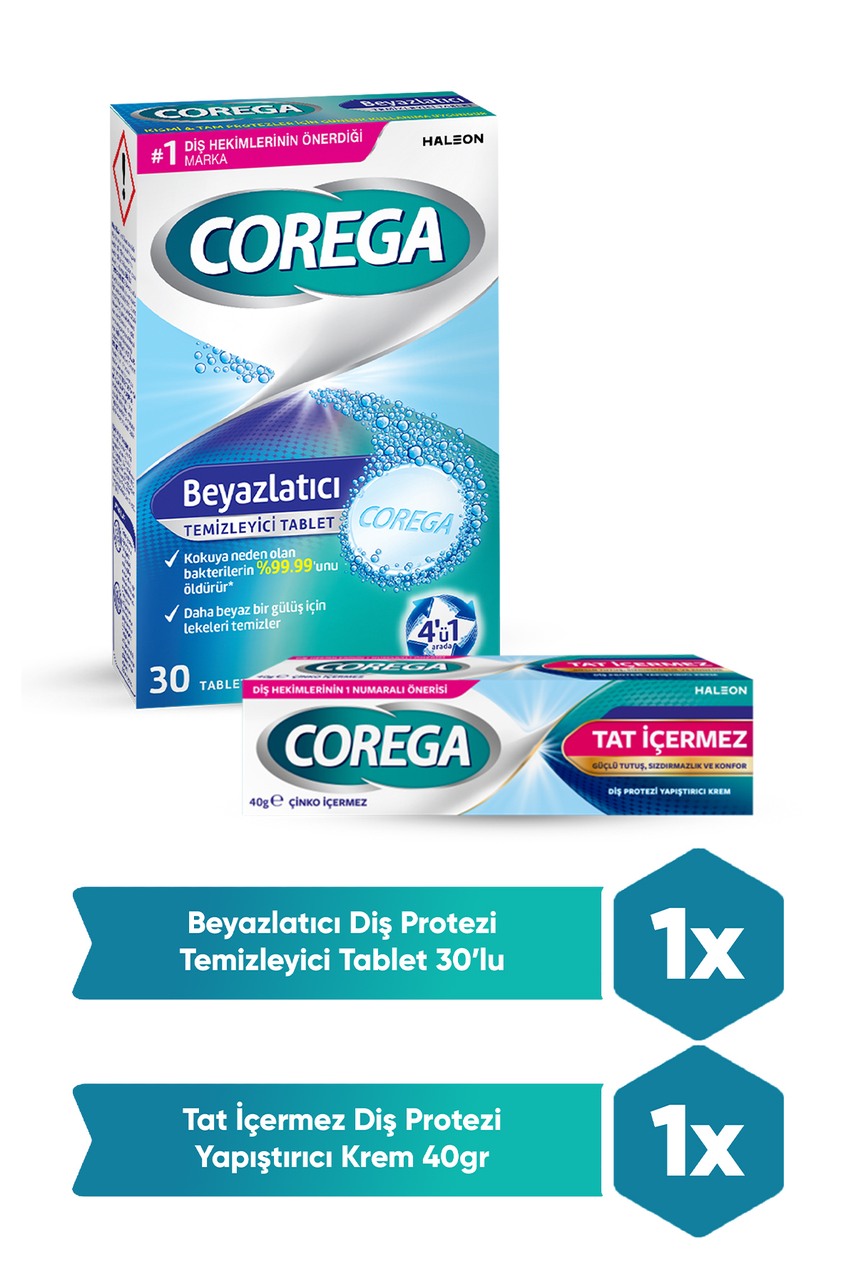 Corega Antibakteriyel Protez Beyazlatıcı Tablet 30