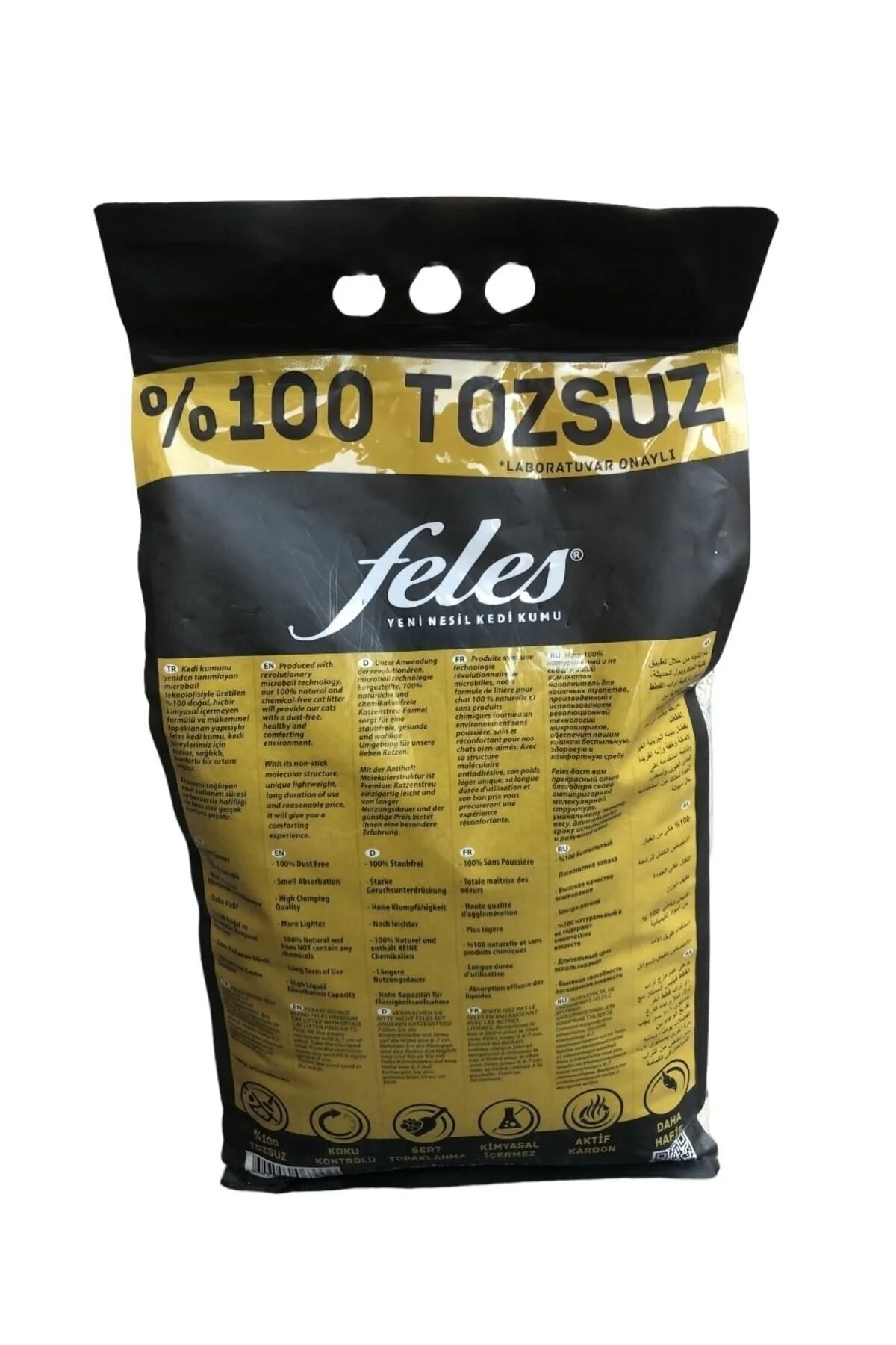 FELES Aktif Karbon Kedi Kumu %100 Tozsuz 10 Litre