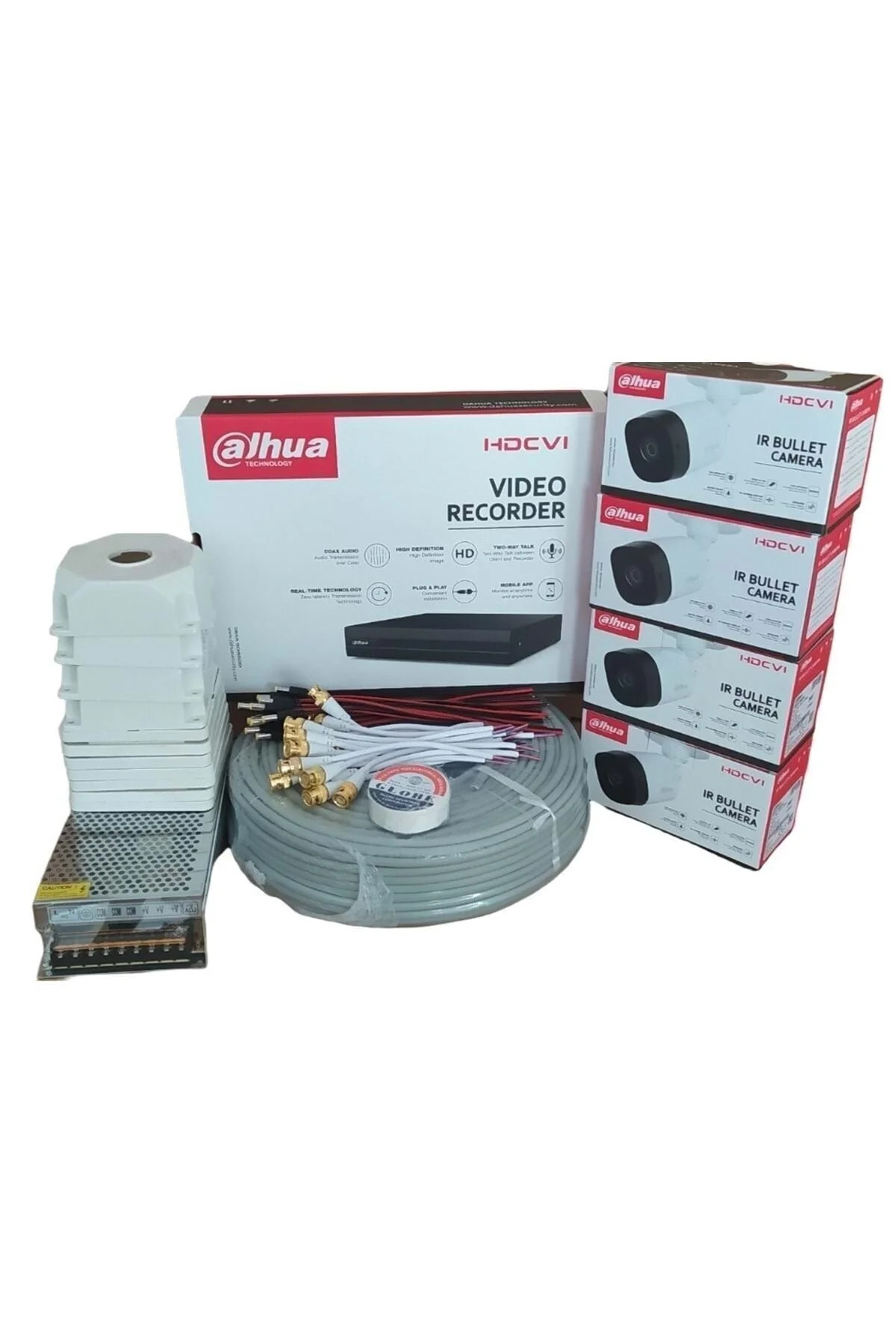 4 Channels 4 Security Cameras Set