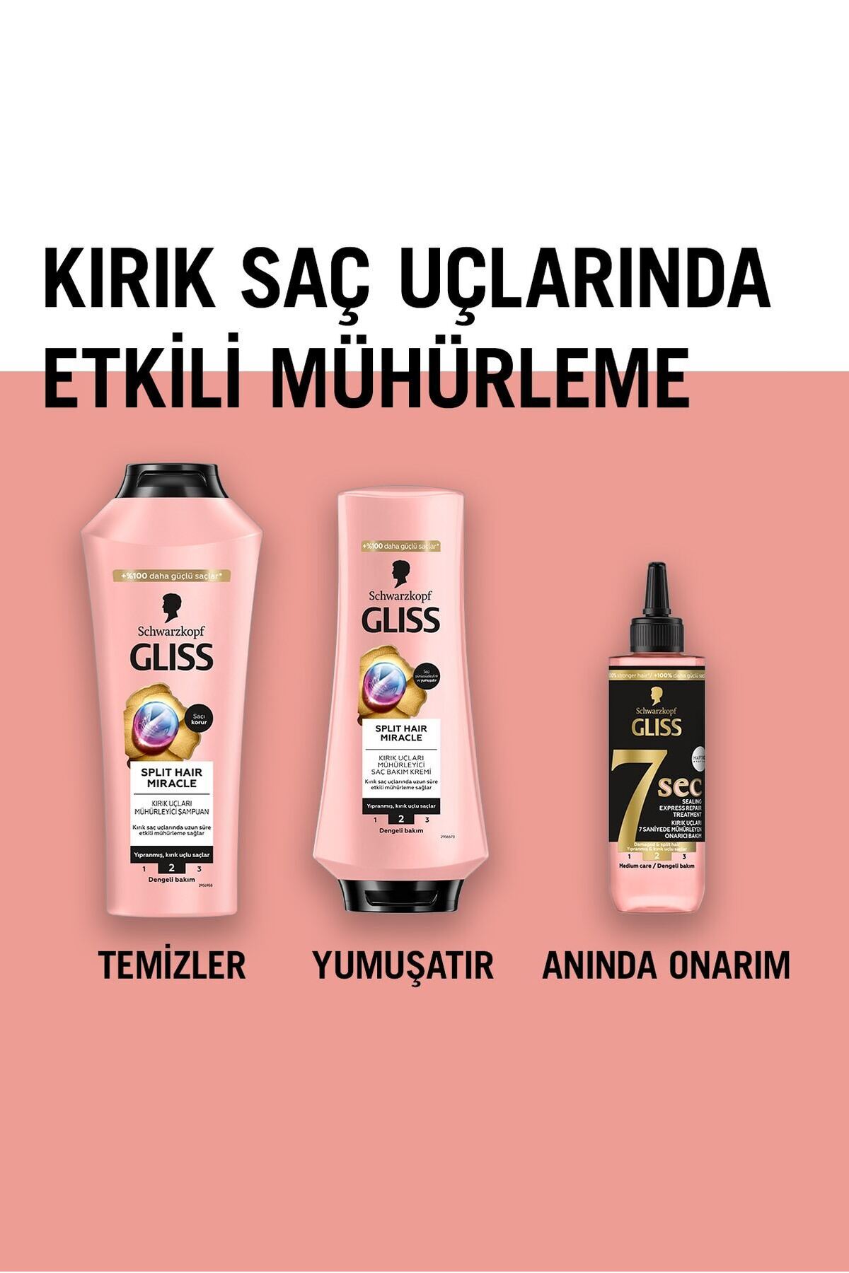 Split Hair Miracle Saç Kremi 360 ml X 3 Adet — SET.HNKL.2454 — تصویر 3 از 8