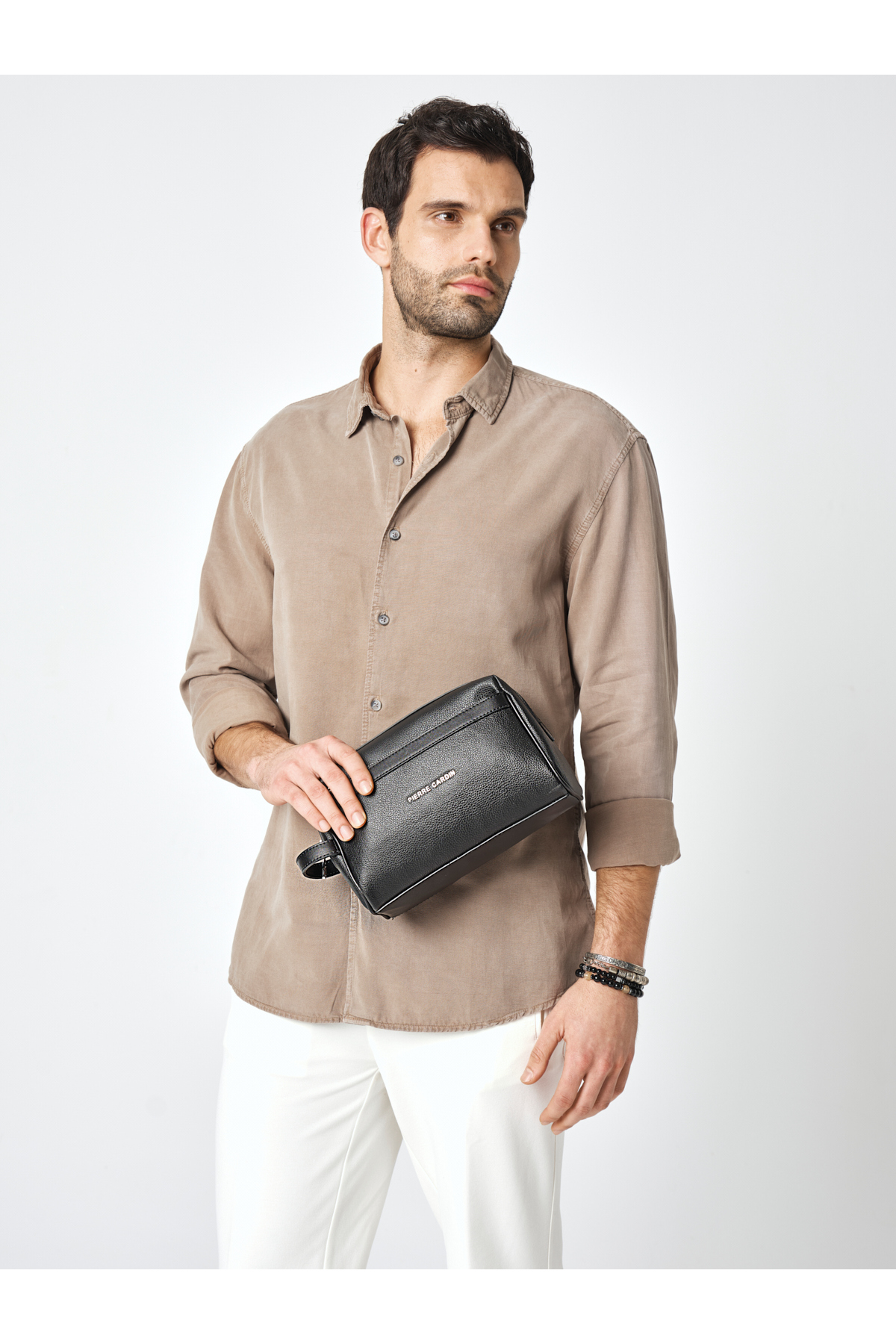 کیف دستی پیر کاردین مردانه چرم مصنوعی مشکی لایسنس دار- تحت لیسانس راسته    متوسط   | Pierre Cardin 01PC001179 TR - تصویر 8