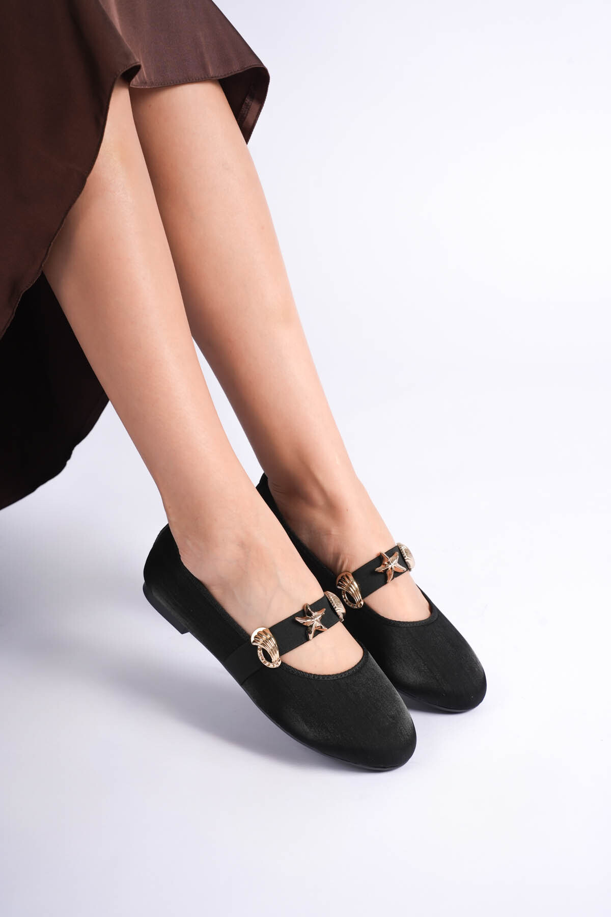 İncimoda  Kadın Hafızalı Tabanlı Yuvarlak Burun Ortopedik Babet - Görsel 10