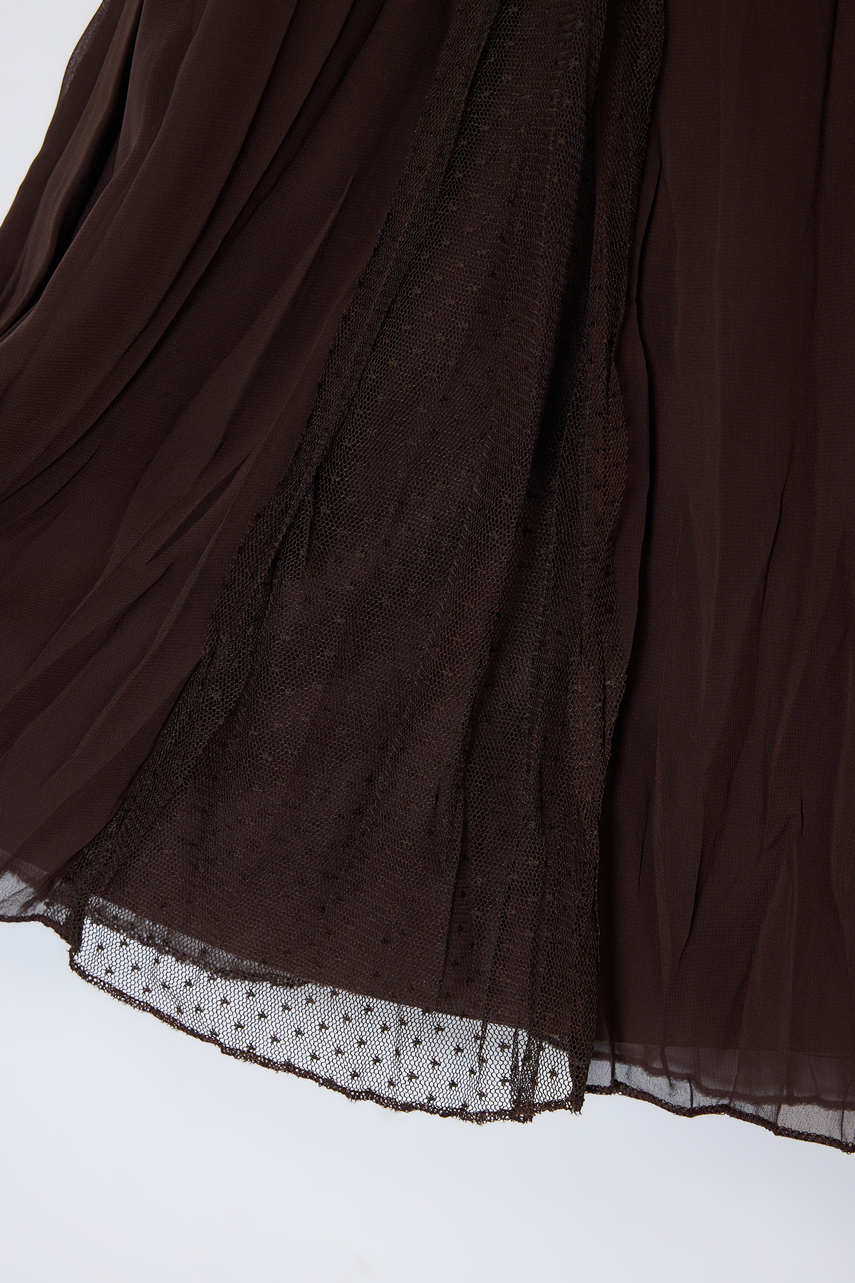 Trendyolmilla  Kahverengi Astarlı Şifon Etek TDRSS26ET00027 - Görsel 4