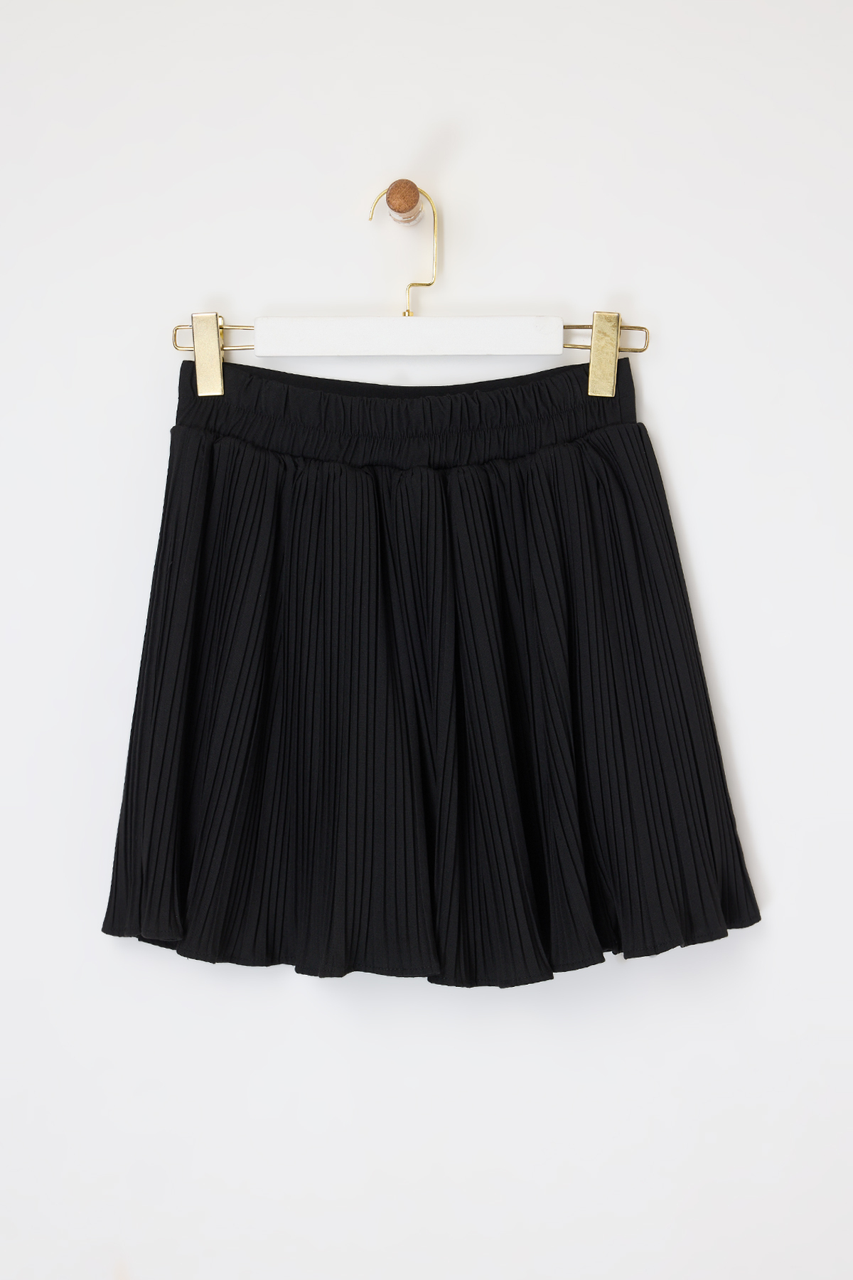 Trendyolmilla  Siyah Piliseli Beli Lastikli Şort Etek TDRSS26SR00005 - Görsel 5