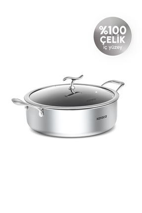 Karaca Plasma Steel 316+ 3Ply Yanmaz Yapışmaz Çelik Karnıyarık / Pilav Tencer...