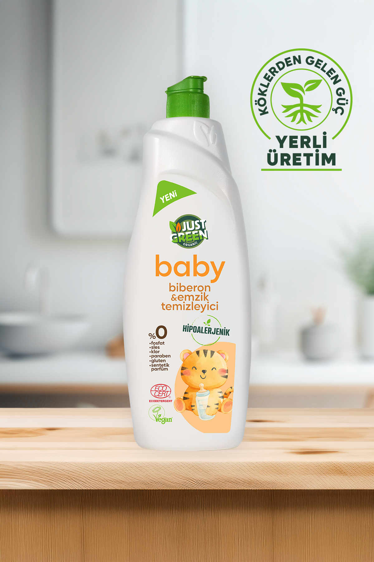 Just Green Organic Baby Biberon Ve Emzik Temizleyici - Bebekleriniz Için Doğal Ve Güvenli Temizlik %100 Doğal (750 ML) fotoğrafı 5 (önizleme)