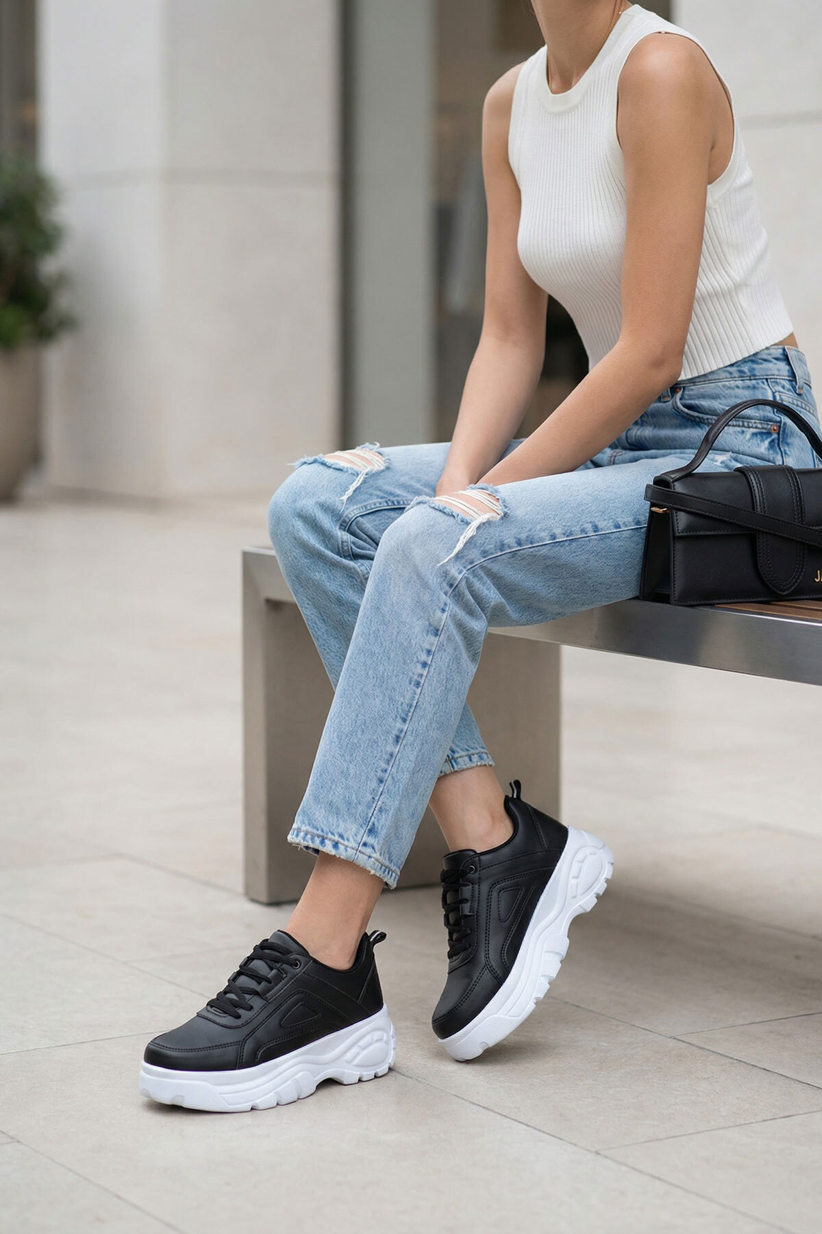 SOHO Siyah Kadın Sneaker 19729 görsel 3
