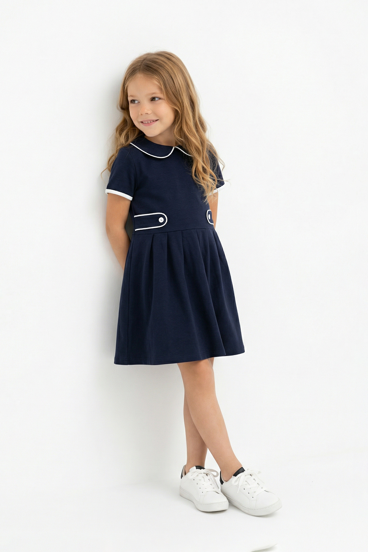 trendyolkids-girls-navy-blue-flat-short-mini