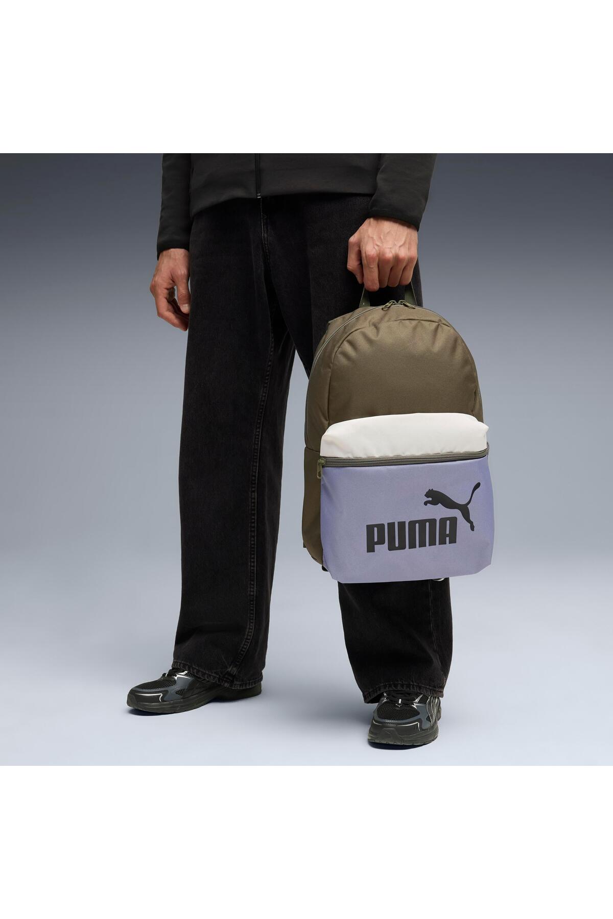 کوله‌پشتی Puma پوما یونیسکس صورتی خاکستری روزمره مناسب مدرسه ورزشی سفری کوله‌پشتی سبک بادوام با محفظه لپ تاپ اورجینال - تصویر 4