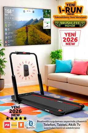 Voit Irun New Koşu Bandı, Bluetooth, 12km Hız, Kumandalı, Sıvı Silikon Hediye...