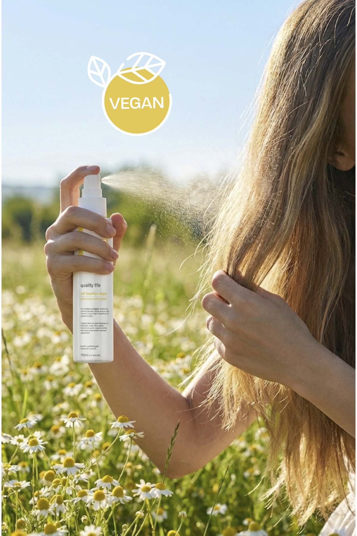 Quality Life Doğal Papatya Suyu Saç Açıcı Sprey Saç Renk Açıcı Saf Saç Toniği Parlaklık Veren Tonik Bebek 100 ml fotoğrafı 4 (önizleme)