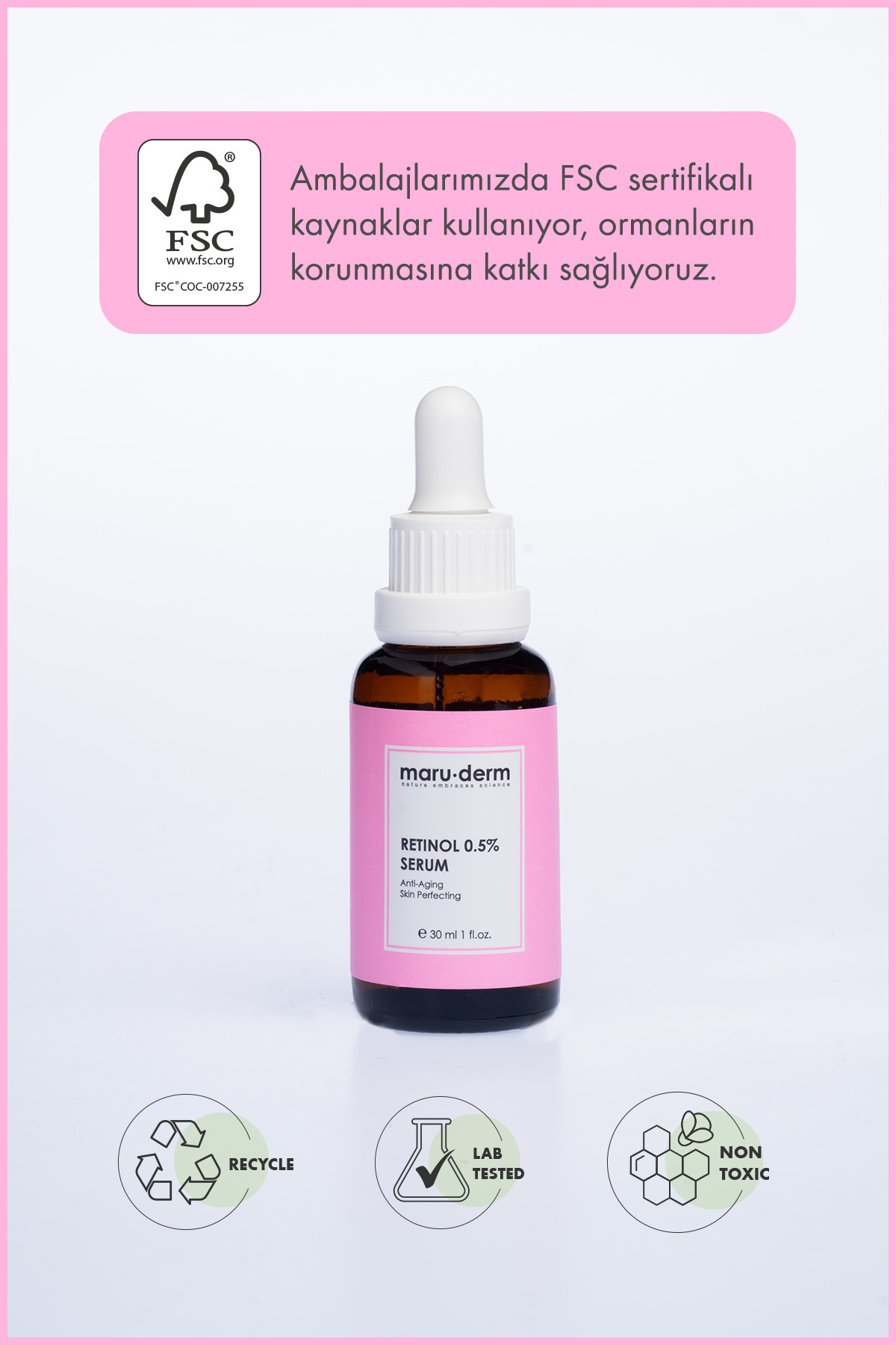 Maruderm Retinol 0.5% Cilt Yenileyici Bakım Serumu 30 ml — 8682397030796 — تصویر 4 از 6