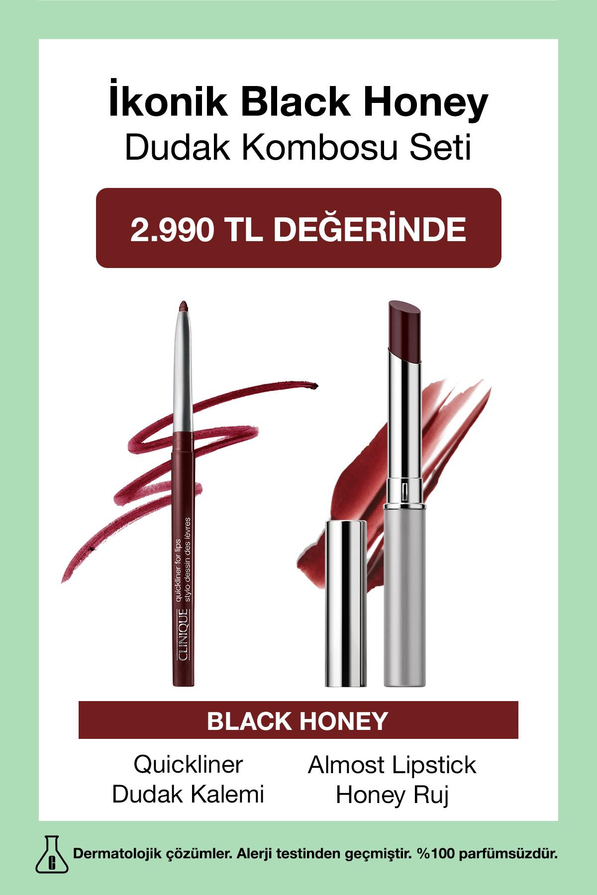 Clinique İkonik Black Honey Dudak Kombosu Seti - Fiyatı, Yorumları
