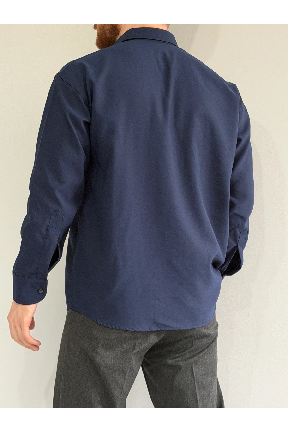 Trendyolmilla  Lacivert Regular Fit Mevsimlik Erkek Gömlek TMNSS26GO00005 - Görsel 7