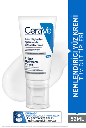 CeraVe Yüz Nemlendirici Normal & Kuruya Dönük Ciltler için Krem 52 ml