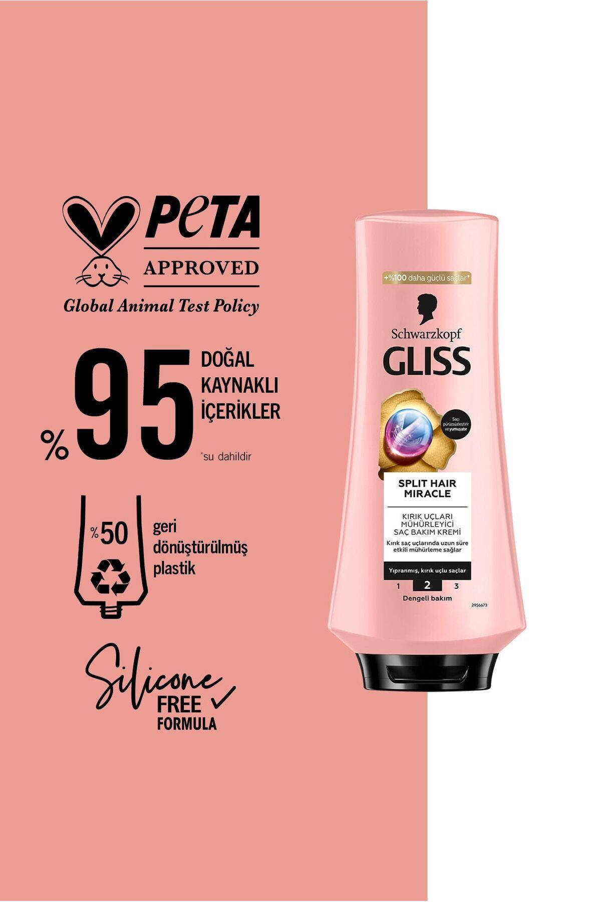 Split Hair Miracle Saç Kremi 360 ml X 3 Adet — SET.HNKL.2454 — تصویر 8 از 8