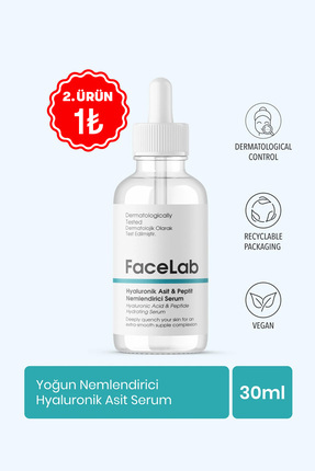 FaceLab Yoğun Nemlendirici Hyaluronik Asit Serum – Derin Nem & Cilt Dolgunluğu