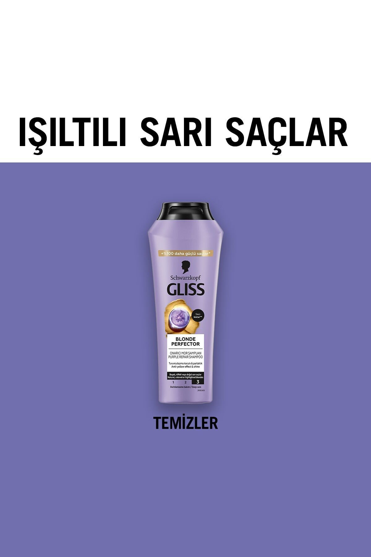Şampuan Schwarzkopf Blonde Perfector Turunculaşma Karşıtı Mor 250 ml — 4015100440867 — تصویر 6 از 8