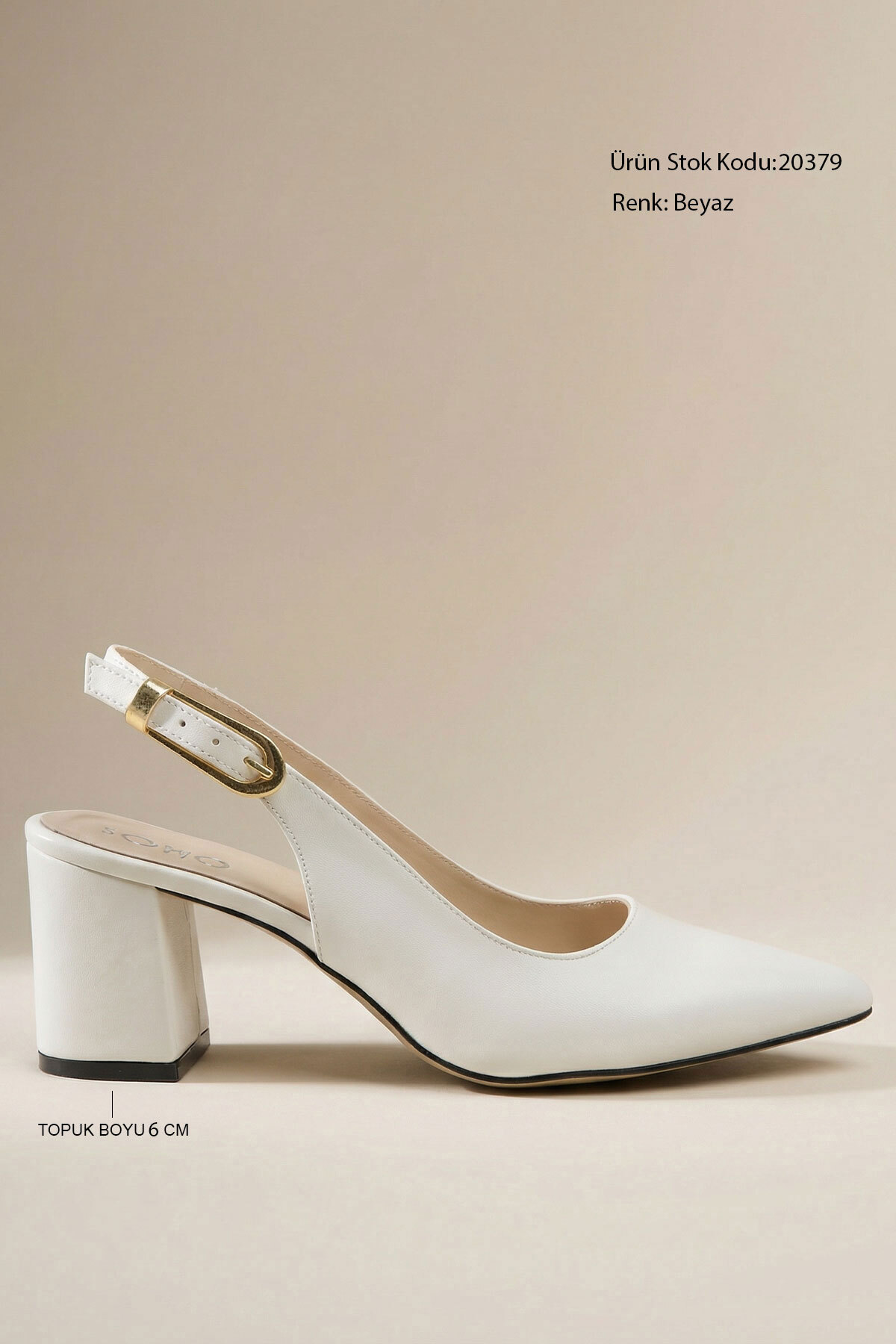 SOHO  Beyaz Kadın Klasik Topuklu Ayakkabı 20379 - Görsel 4