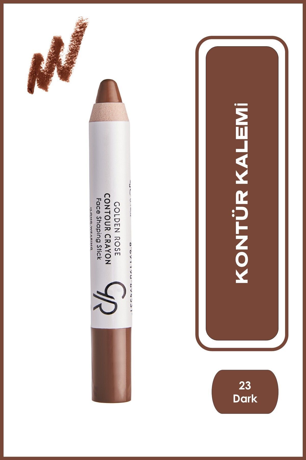 Golden Rose Contour Crayon No: 23 Dark Brown - Doğal Gölgelendirici Kontür Kalemi - Fiyatı, Yorumları