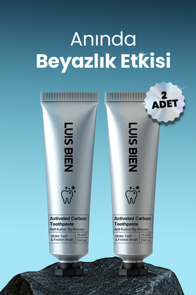 Luis Bien Organik Aktif Karbonlu Diş Beyazlatıcı Macun 75 ml x 2 Adet