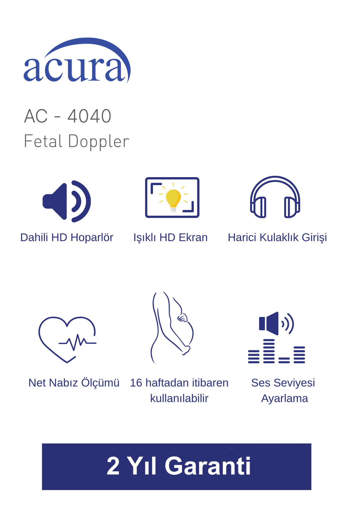 Fetal Doppler Nabız Dinleme Cihazı 4