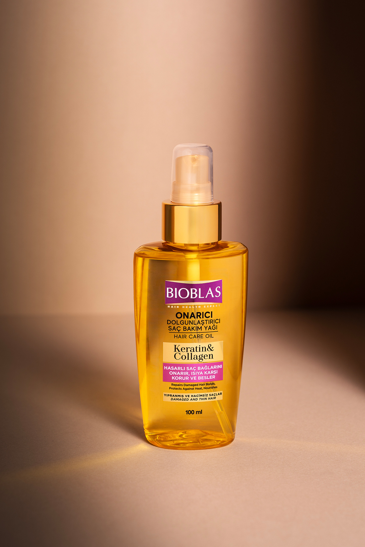 Keratin Kolajen Onarıcı Dolgunlaştırıcı Saç Bakım Yağı 100 ml — 8680512635468 — تصویر 5 از 5