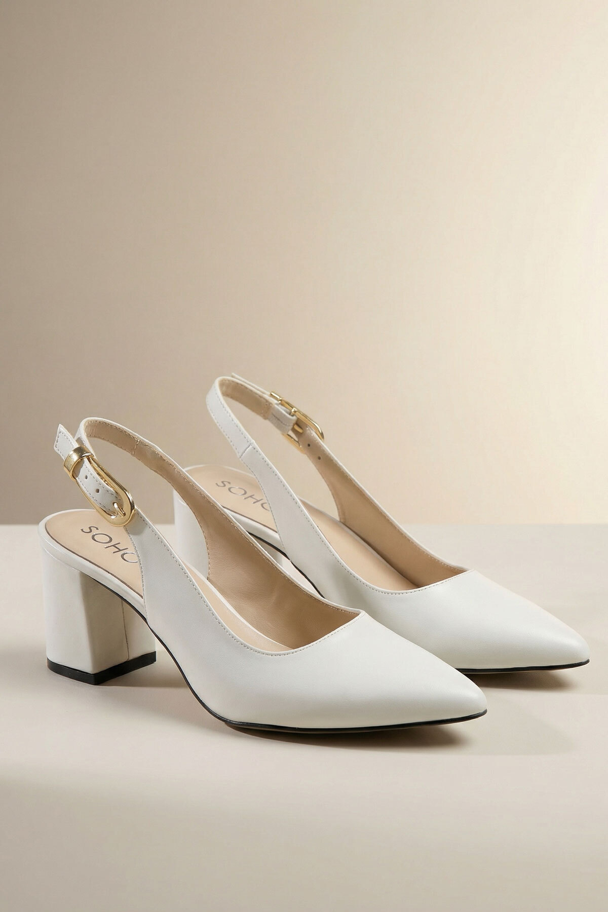 SOHO  Beyaz Kadın Klasik Topuklu Ayakkabı 20379 - Görsel 2