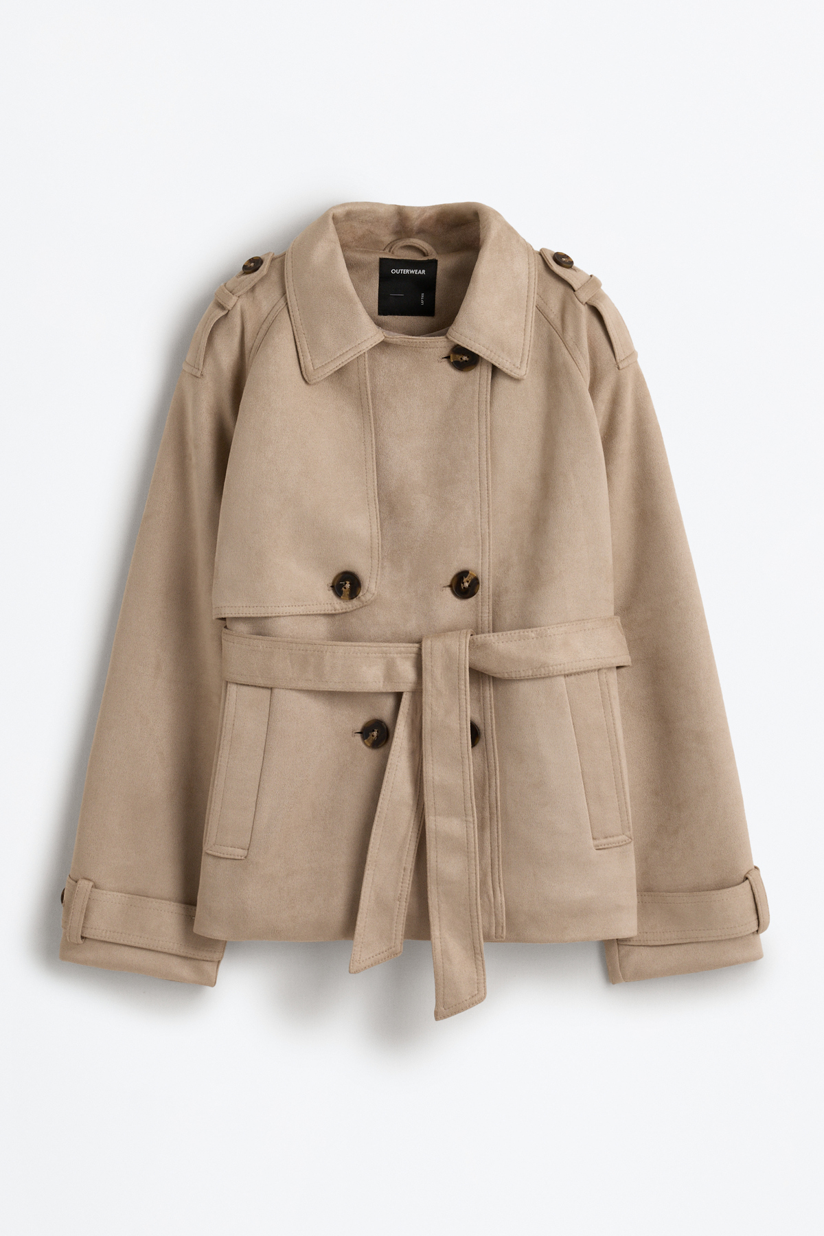 LEFTIES Dámsky krátky semišový trenčkot