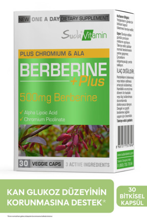 Suda Vitamin Berberine Plus 30 Bitkisel Kapsül 8681571357896