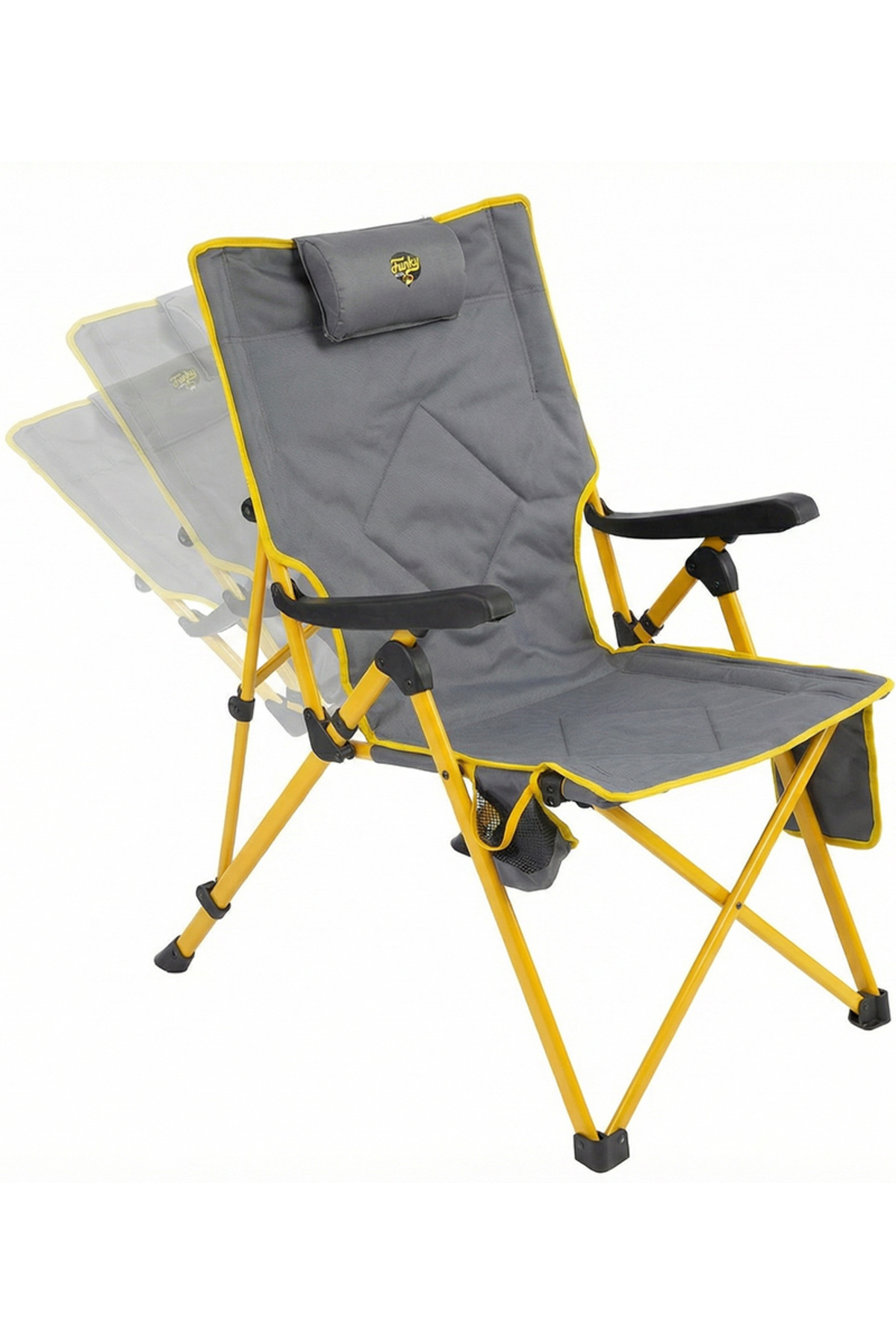 Comfort 3-Stage Foldable Camping Chair Grey
