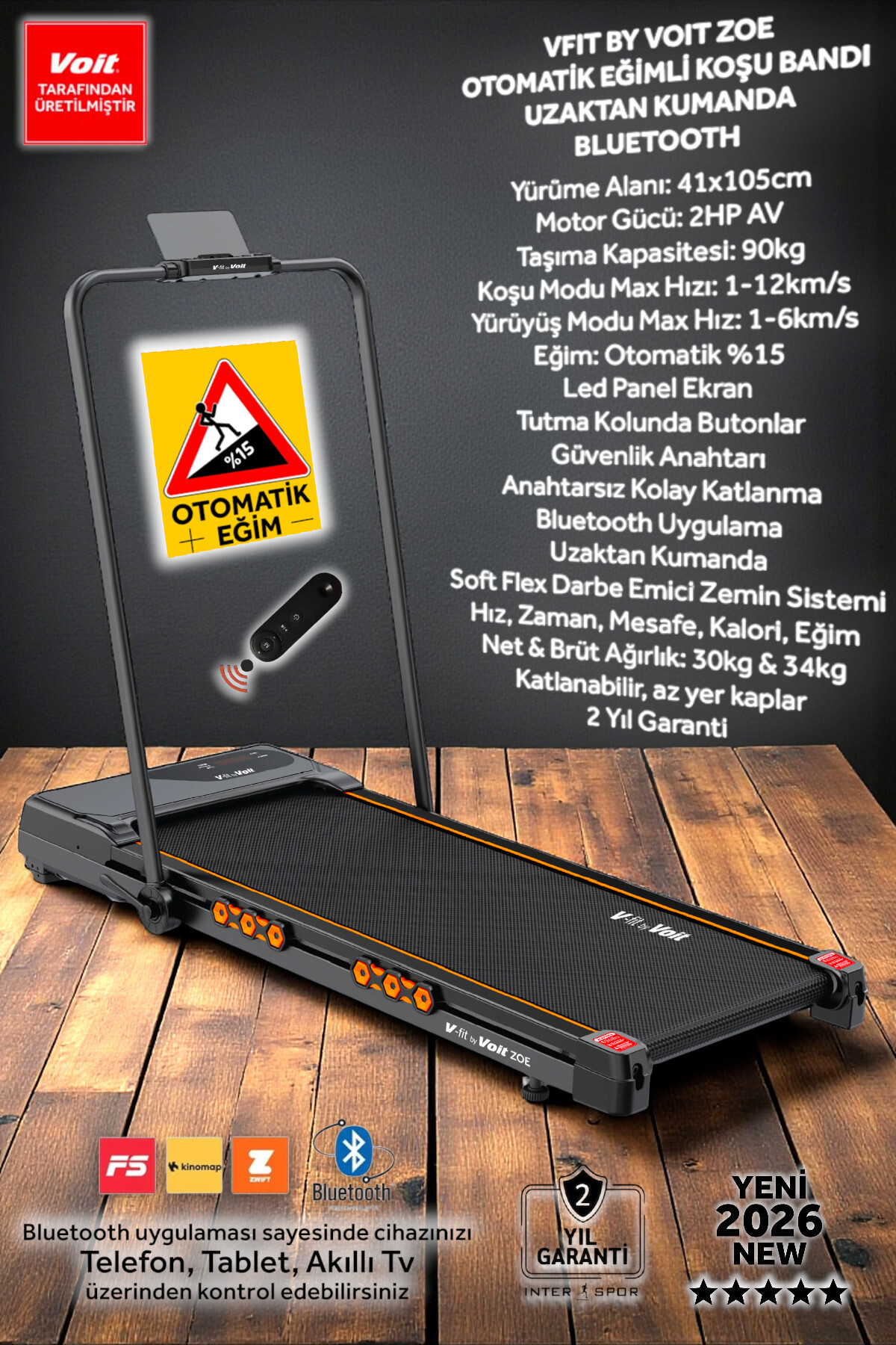 Voit Vfit By Zoe Otomatik Eğimli Uzaktan Kumandalı Bluetooth