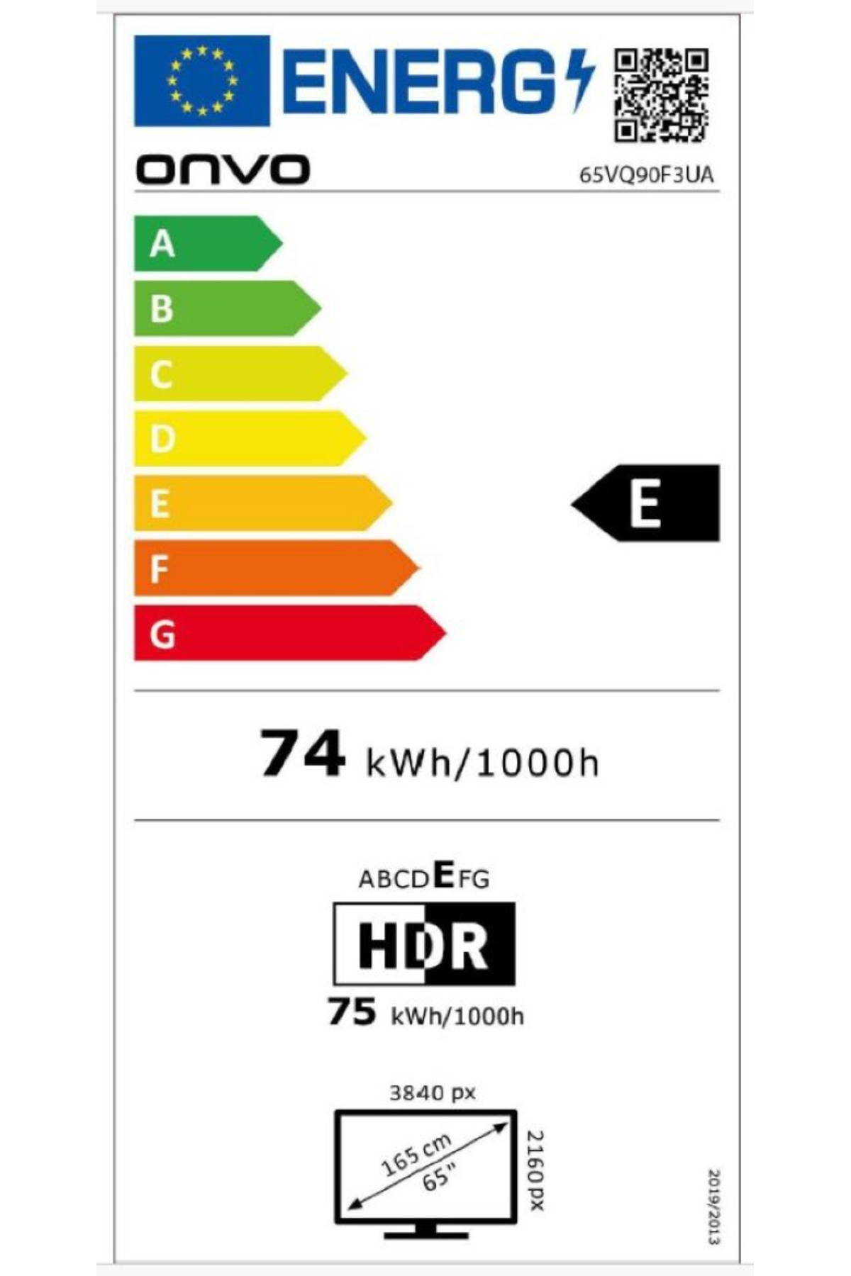 ONVO 65VQ90F3UA 65'' 165 Ekran Uydu Alıcılı 4K Ultra HD Google Smart QLED TV