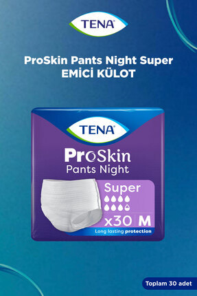 Tena ProSkin Pants Night Super Geceye Özel Emici Külot 7.5 Damla M - 30'lu 1 ...