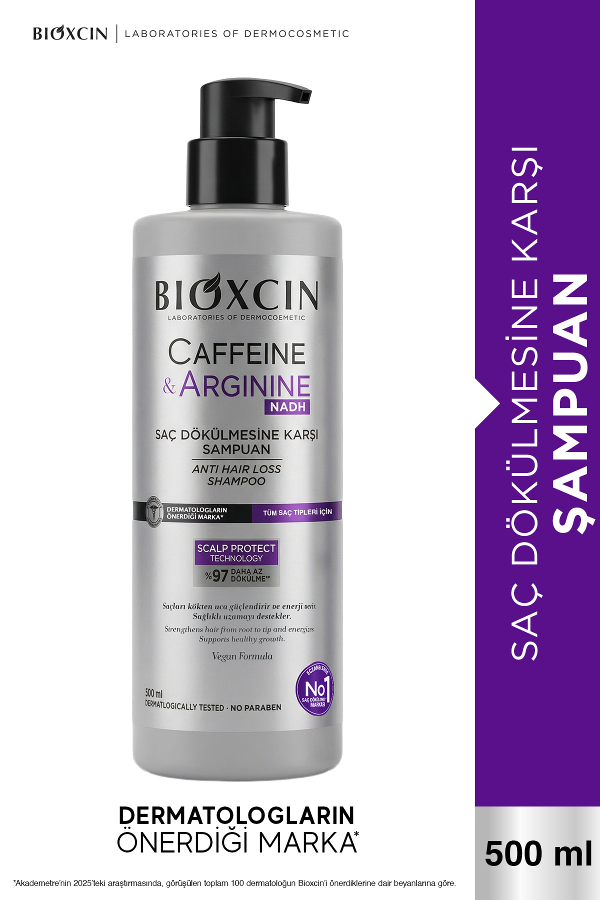 Bioxcin Caffeine & Arginine Şampuan 500 ml – Saç Dökülmesine Karşı Bakım • Tüm Saç Tipleri Kafein, Arjinin - Fiyatı, Yorumları