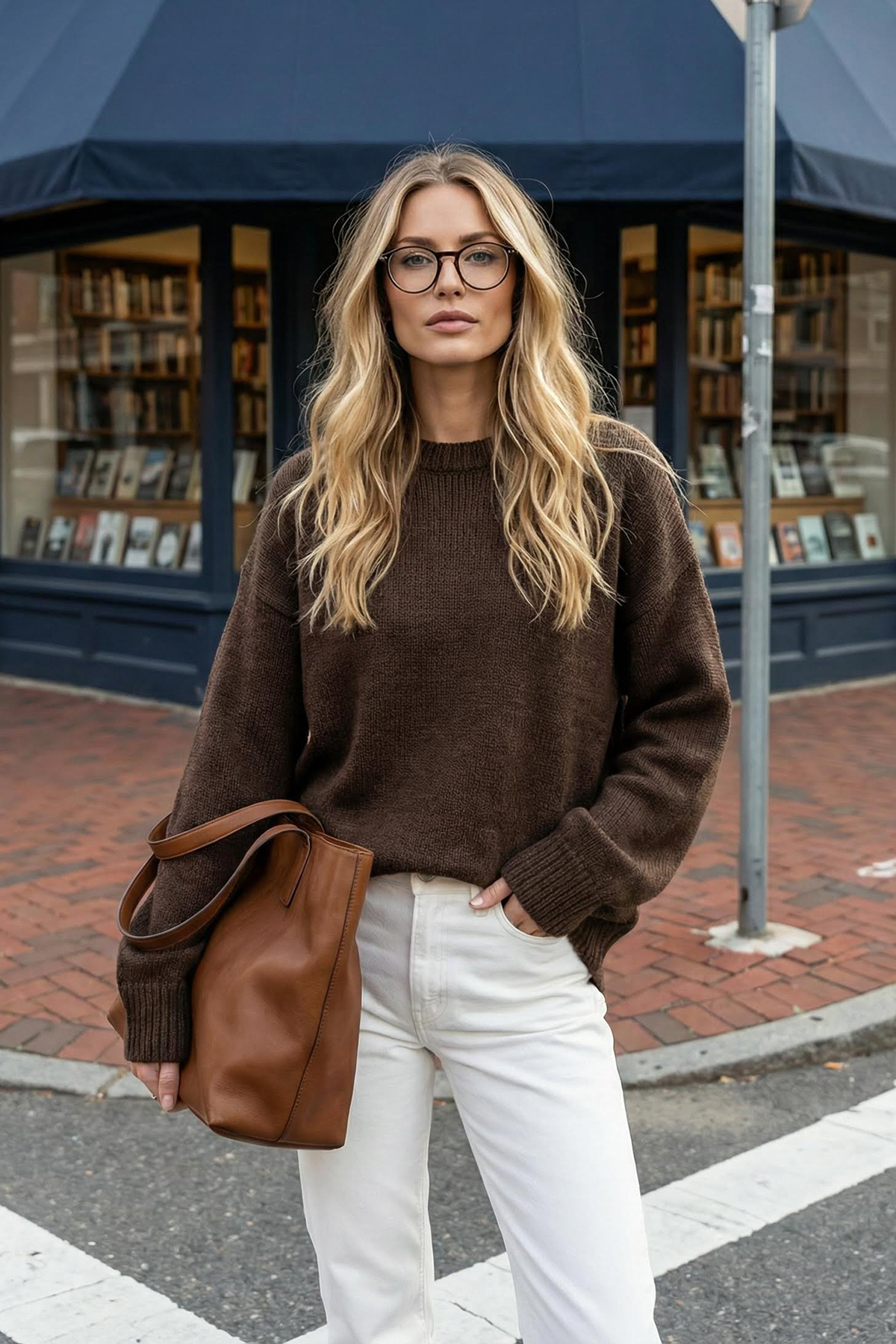 Trendyol Collection Sweter z dzianiny o szerokim wzorze i miękkiej fakturze z...