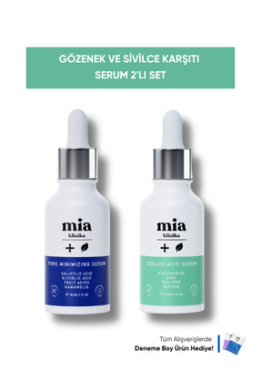 mia klinika Azelaik Asit Akne ve Gözenek Gidermeye Yardımcı Serum 2'li Seti