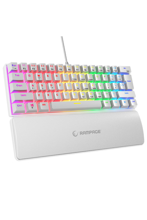 Rampage Plower Mini Oyuncu Klavyesi Mekanik Klavye Bilek Destekli Blue Switch...