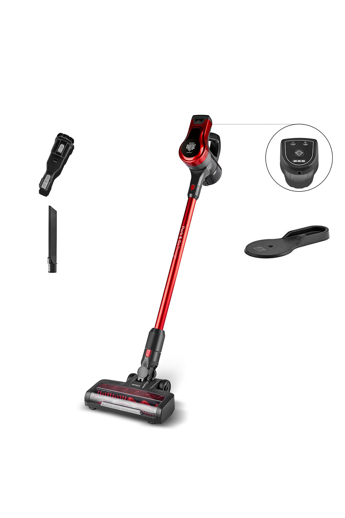 Suction Cup Power Up Vertical Vacuum Cleaner Imperial Red 350 W