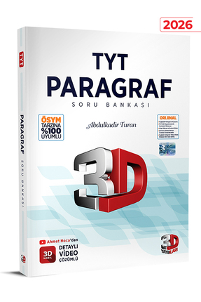 3D Yayınları TYT Paragraf Soru Bankası