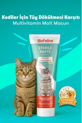 BioFeline Tüy Dökülmesi, Tüy Yumağı ve Kusma Engelleyici Multivitaminli Kısır...