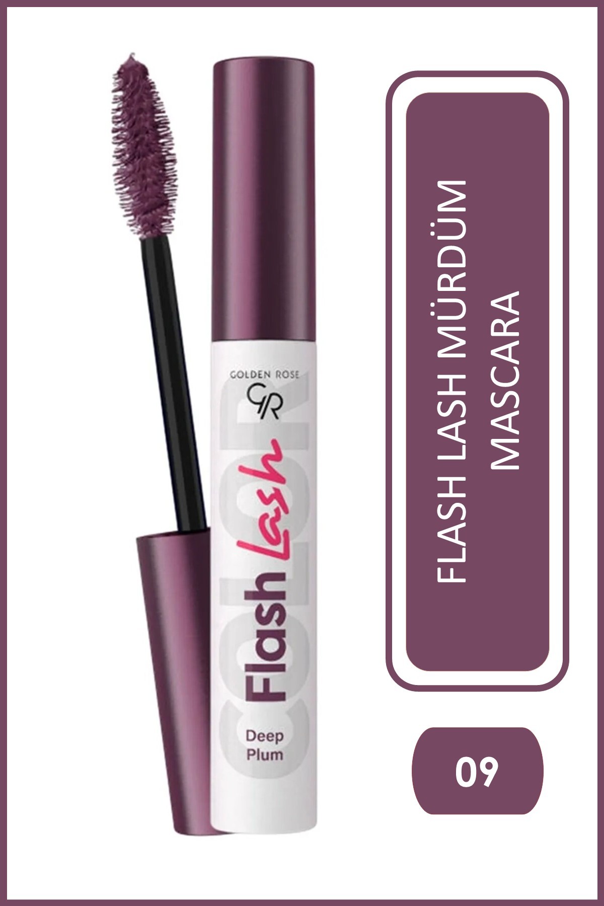 Golden Rose Flash Lash Colored Mascara No: 09 Deep Plum - Renkli Maskara - Fiyatı, Yorumları